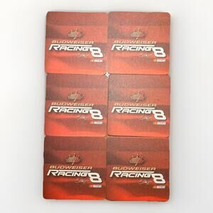 Budweiser Racing Dale Jr #8 NASCAR Coasters Set of 6